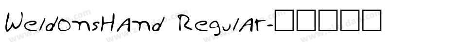 WeldonsHand Regular字体转换